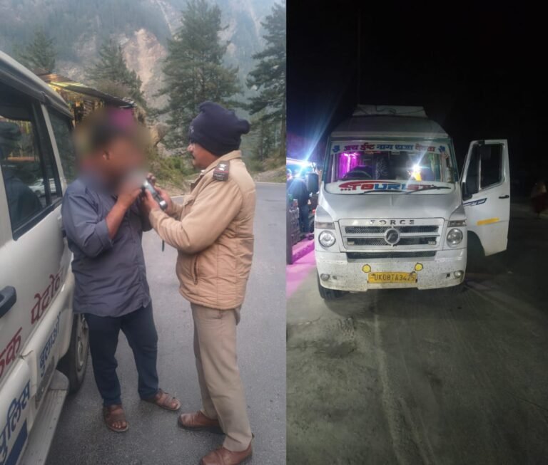नशे में धुत चालक चला रहा था तीर्थयात्रियों से भरा वाहन, उत्तरकाशी पुलिस ने किया गिरफ्तार
